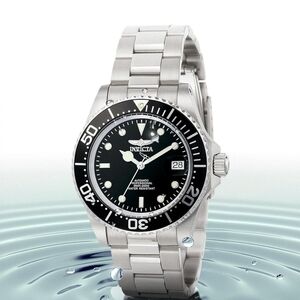 NWT Invicta 89260B Silver Black Stainless Steel Mens 40mm Automatic Dive Watch